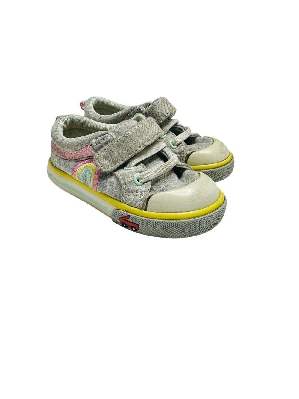 See‎ Kai Run Toddler Size 5 Rainbow Gray Sneakers Hook & Loop Strap